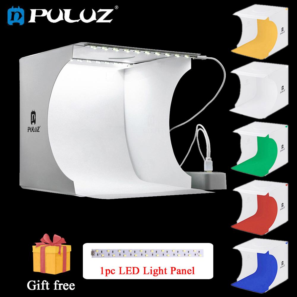 Puluz 20*20Cm Mini Vouwen Studio Diffuse Soft Box Fotografia Lightbox Zwart Wit Achtergrond Fotografie Fotostudio Doos kit