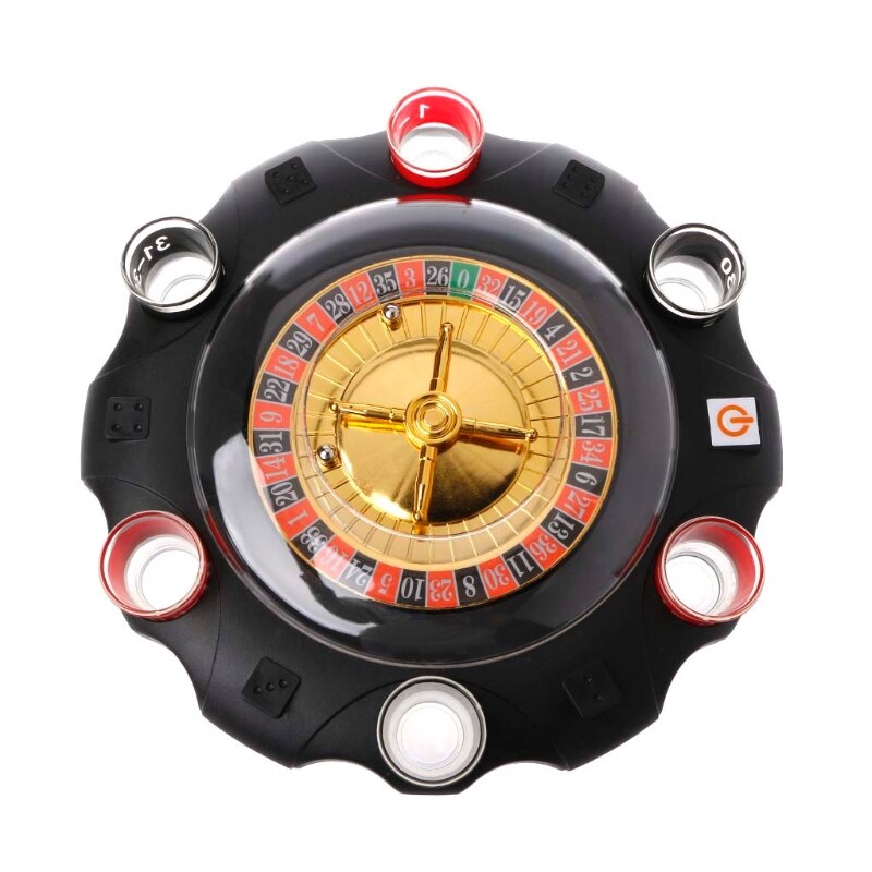 Elektrische Drinking Game Set Roulette Volwassen Party Casino Stijl 6 Borrelglaasjes