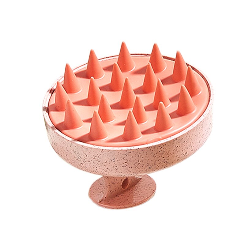 Silicone Head Scalp Massage Comb Shampoo Brush Hair Washing Comb Bath Shower Brush Hair Salon Hairdressing Tool: Pink