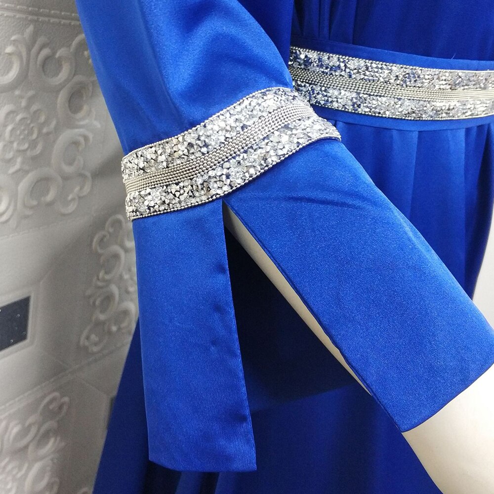 Abaya-robe arabe pour femmes, ethnique diamant, col en V, manches longues, Maxi, vêtements islamiques turcs et marocains, automne
