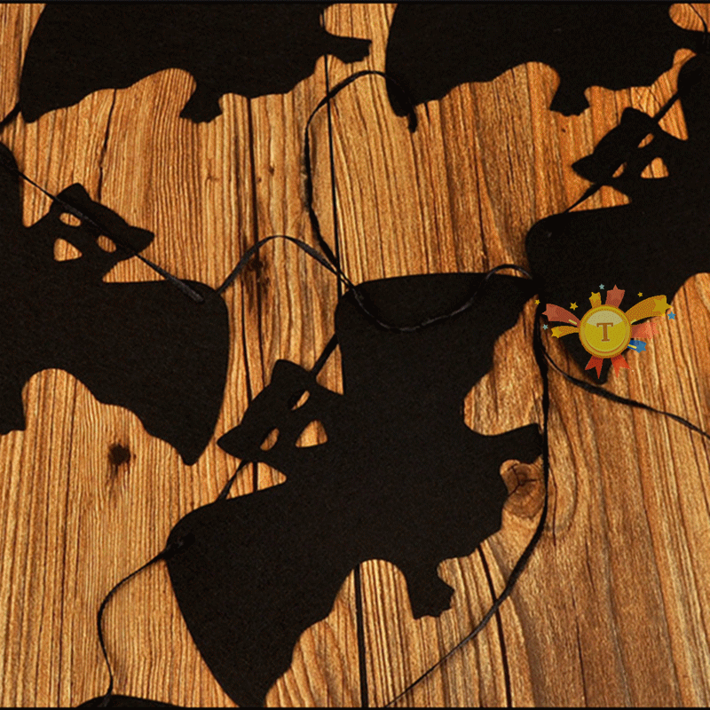 Paper Chain Garland Party Banner Event Decorations Pumpkin Bat Ghost Spider Skull Shape Halloween Banners Decor Garland