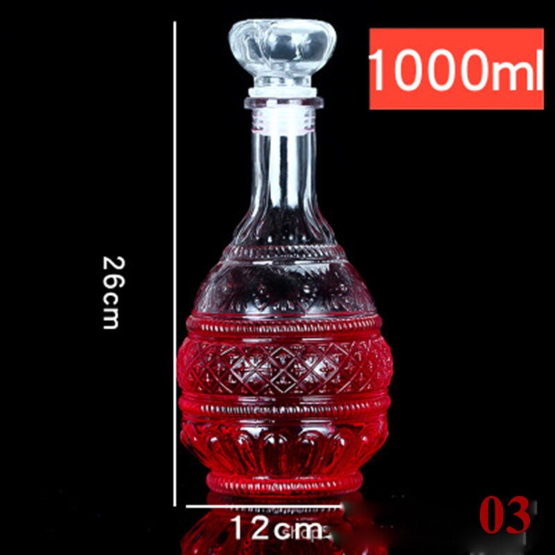 1 Pcs small size classical whiskey wine glass bottle clear wine Decanter GLA-140: 03