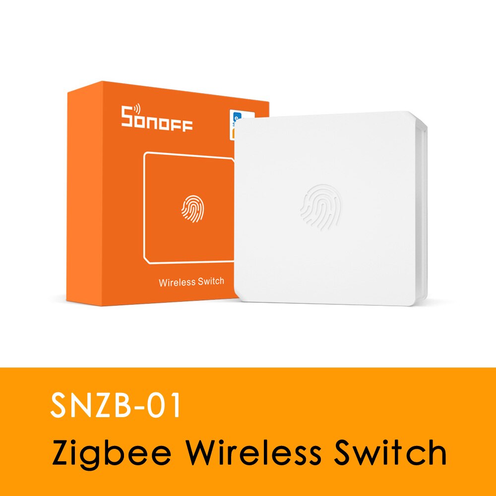 Sonoff snzb 01 zigbee trådløs switch arbejde med sonoff zigbee bridge hub ewelink app, zigbee smart home security kit: Default Title