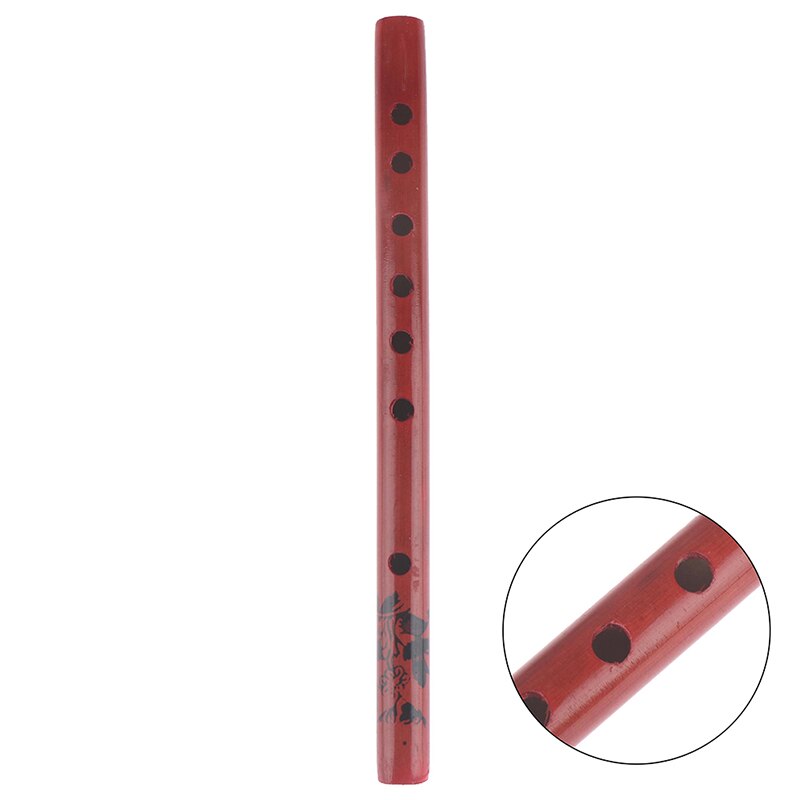 Clarinete Vertical de flauta de bambú para niños, instrumento Musical tradicional chino de 6 agujeros, Color madera, 1 unidad