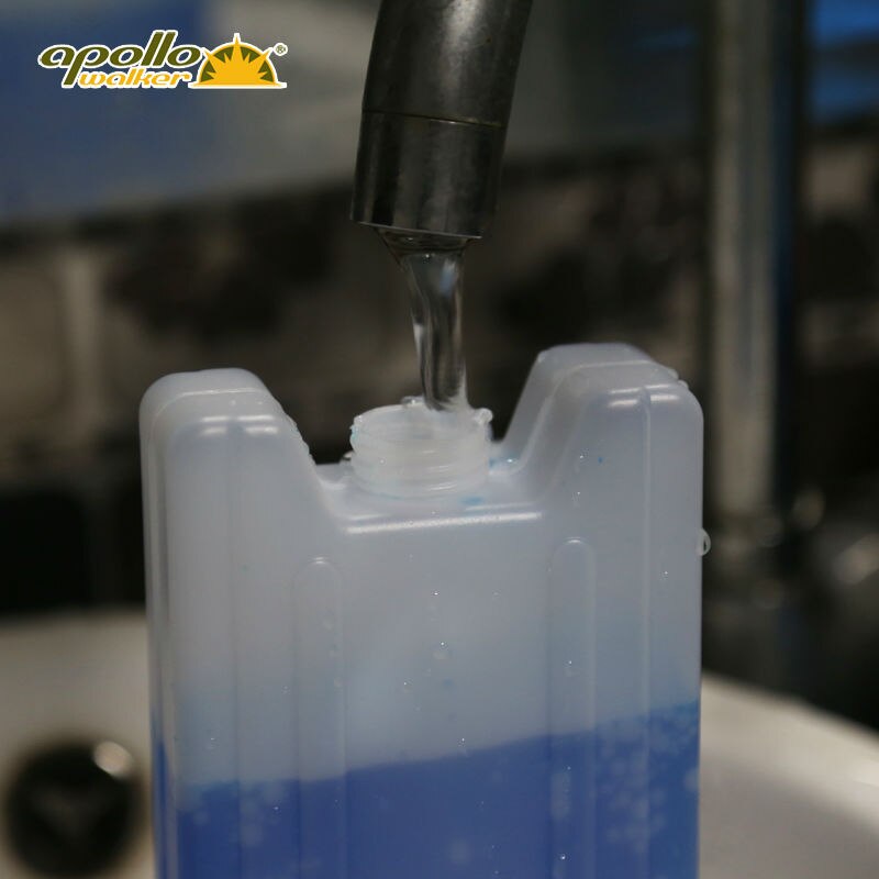 Caja rellena de agua fría de HDPE, tipo plano, para fiambreras y bolsas refrigeradoras, gran capacidad, 400ml, caja de resina de polímero absorbente