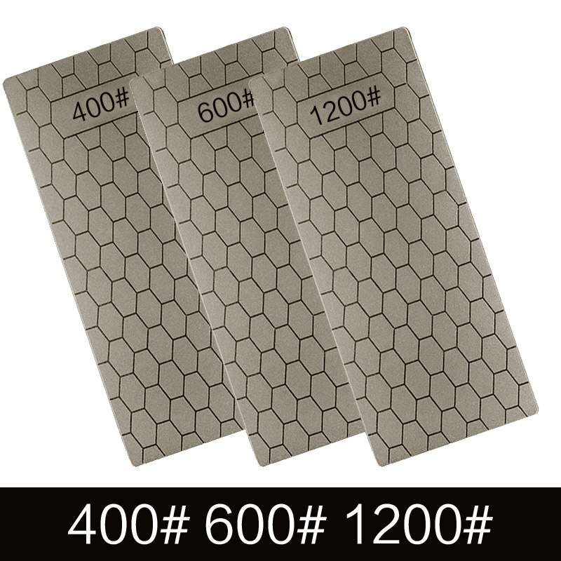 Diamond sharpening stone 400# 600# 1000# 1200# sharpener 1 piece set of ultra-thin honeycomb surface whetstone sharpening tool: Clear