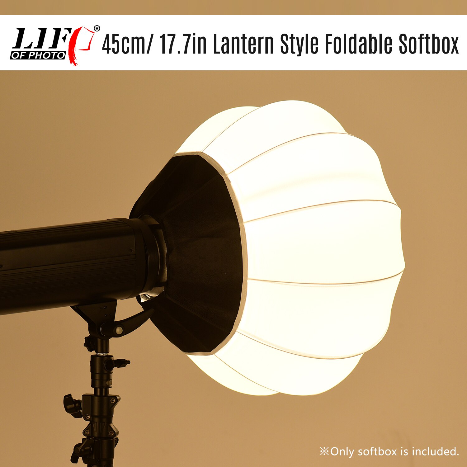 LIFE OF PHOTO Lantern Style Foldable Softbox Lighting Modifiers Round Shape Soft Box for Studio Speedlite Strobe Flash Light