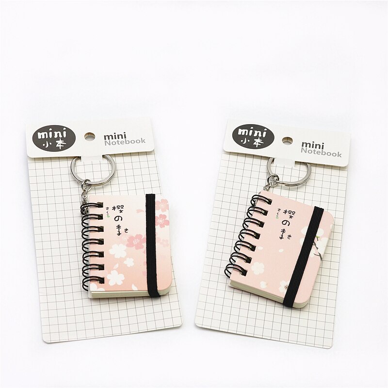 Mini notebook cute Small book with keychain Portable notebook Student class notes