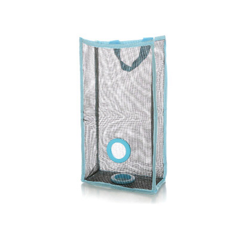 1Pc Plastic Garbag Bag Holder Stand Rubbish Trash Basket Wall Mounted Hanging Storage Box Organizer Rack Kitchen Accessories: Blue / 38cm