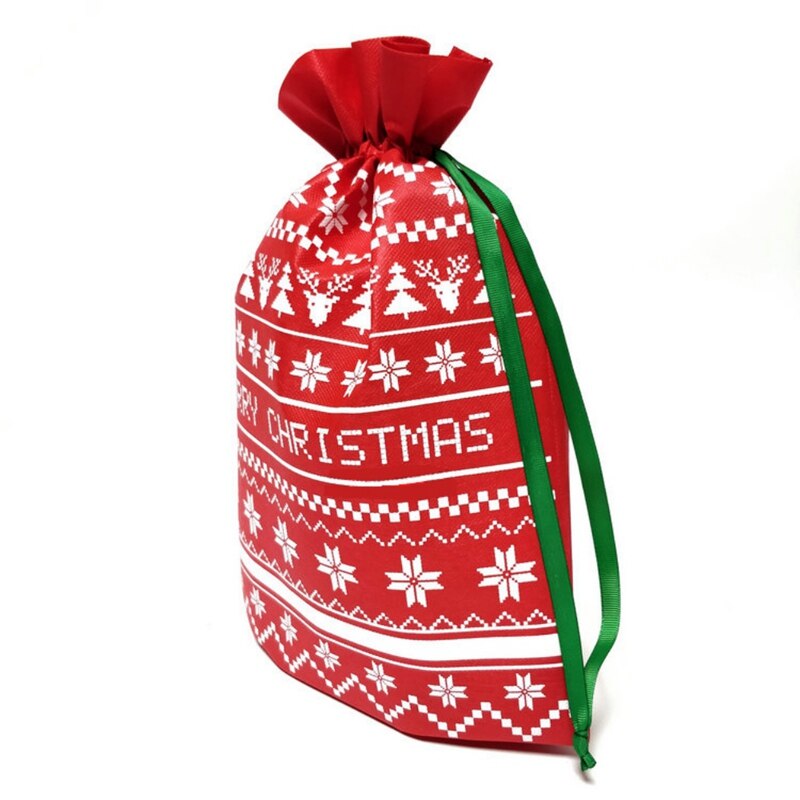 Christmas Bag Drawstring Cute Portable Storage Candy Bag Packaging Non-woven Bags: Default Title