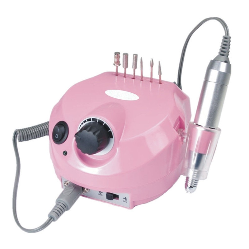 Torno eléctrico para manicura y pedicura, lijadora de uñas grande de 35000RPM, juego de cortadoras de fresado, brocas de decoración de uñas