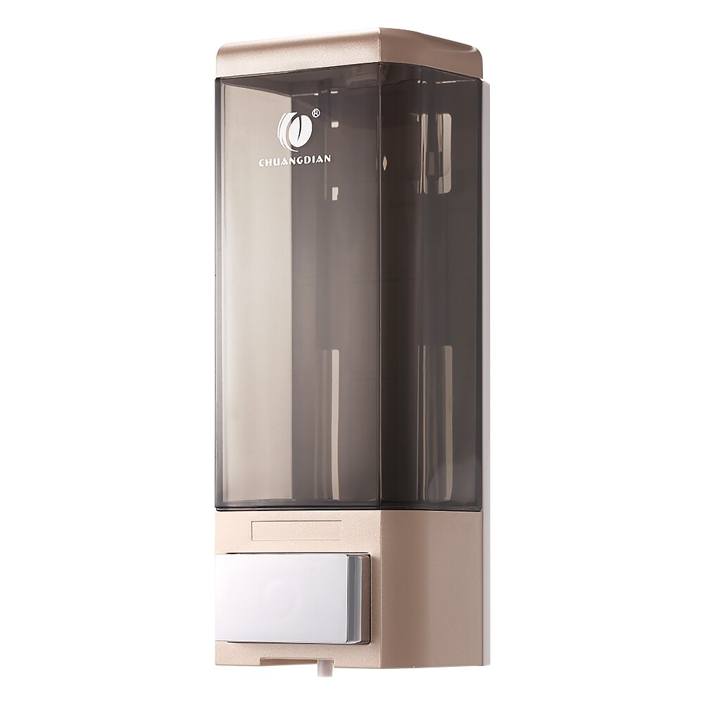 CHUANGDIAN Manual Gel Dispenser Wall Mount Soap Dispenser 500ml Liquid Hand Cleanser Lotion Dispenser Dispenser For Liquid Soap: Champagne Gold