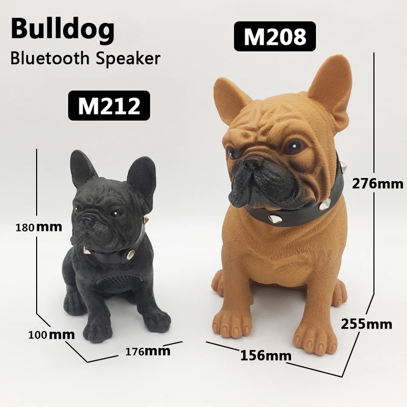 Bulldog Bluetooth Speaker Portable Wireless Column 3D Stereo Super Bass Music Center System Subwoofer For Computer caxia de som