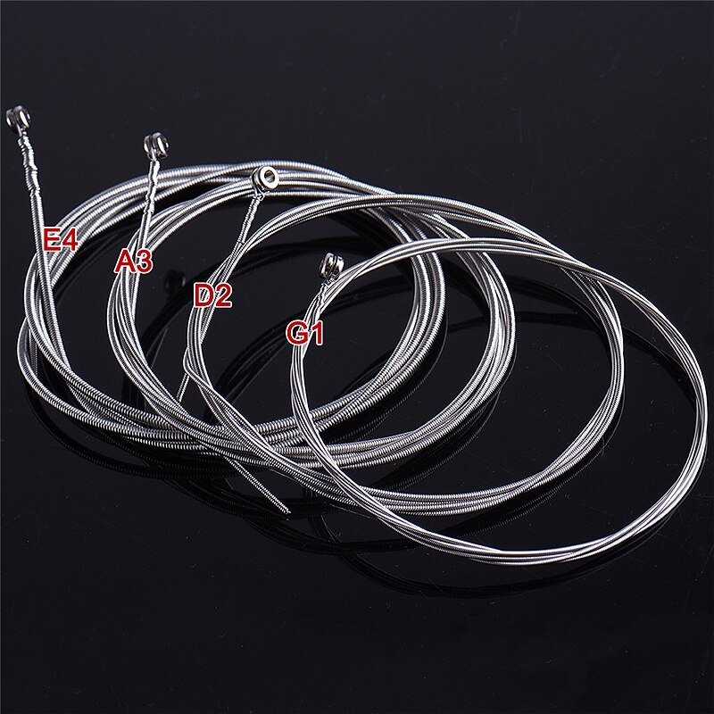 4 Pcs Stainless Steel Bass Strings Bass Guitar Parts Accessories Guitar String Silver Plated Gauge Bass Guitar Music Accessories
