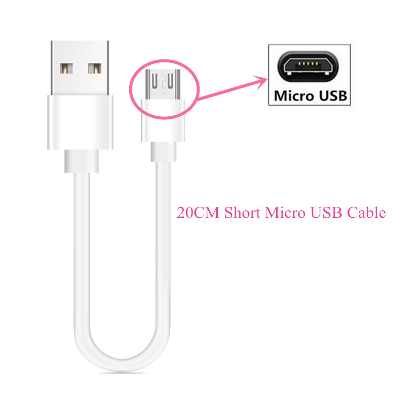 5V 2A USB Typ C Kabel Mikro USB Schnelle Ladung praktisch Android Ladegerät Typ-C Daten Kabel für Huawei P40 Samsung Xiaomi Redmi: 20cm micro kabel