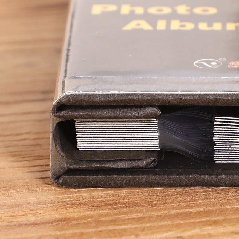 Gør-det-selv samlet 1-8 tommer billedfotoalbum filmdækket forseglet sort baggrund 20 sider album 5 farver manual fotoalbum