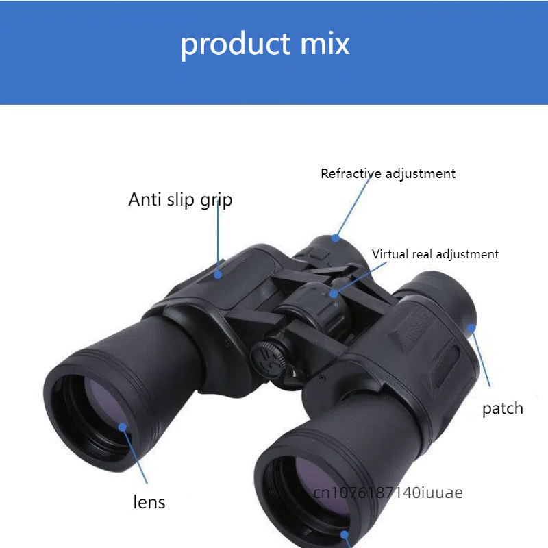 20x50 Binoculars, High Magnification, High-definition, Green Film, Large Eyepiece, Outdoor Travel, Hunting Telescope