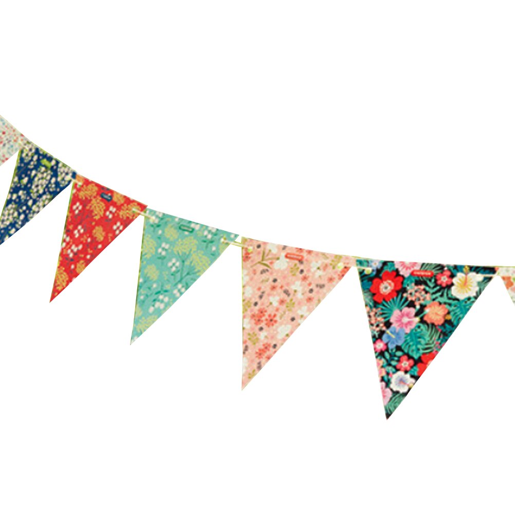 12 flaggor 120cm pappersbunting vimpel flagga banderoll girland för bröllop/födelsedag/babyshow fest dekorativt tillbehör blomflagga: Default Title
