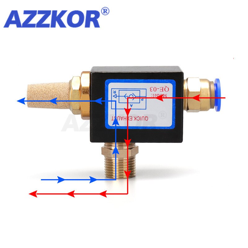 Pneumatic Components Rpid Exhaust Valve Cylinder Rapid Exhaust Valve QE-01 / QE-02 / QE-03 / QE-04 Pipe Fitting Pneumatic Part