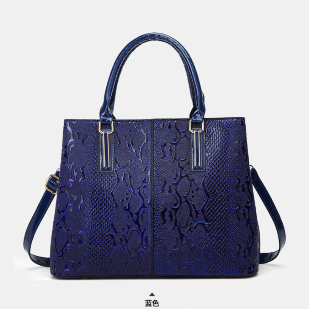 Modetrend Handtas Met Krokodillenprint En Handtassen Voor Dames Met Grote Capaciteit: Blauw