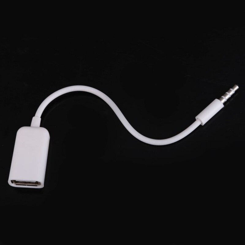 USB Female to AUX 3.5mm Male Jack Plug o Converter Adapter Data Cable