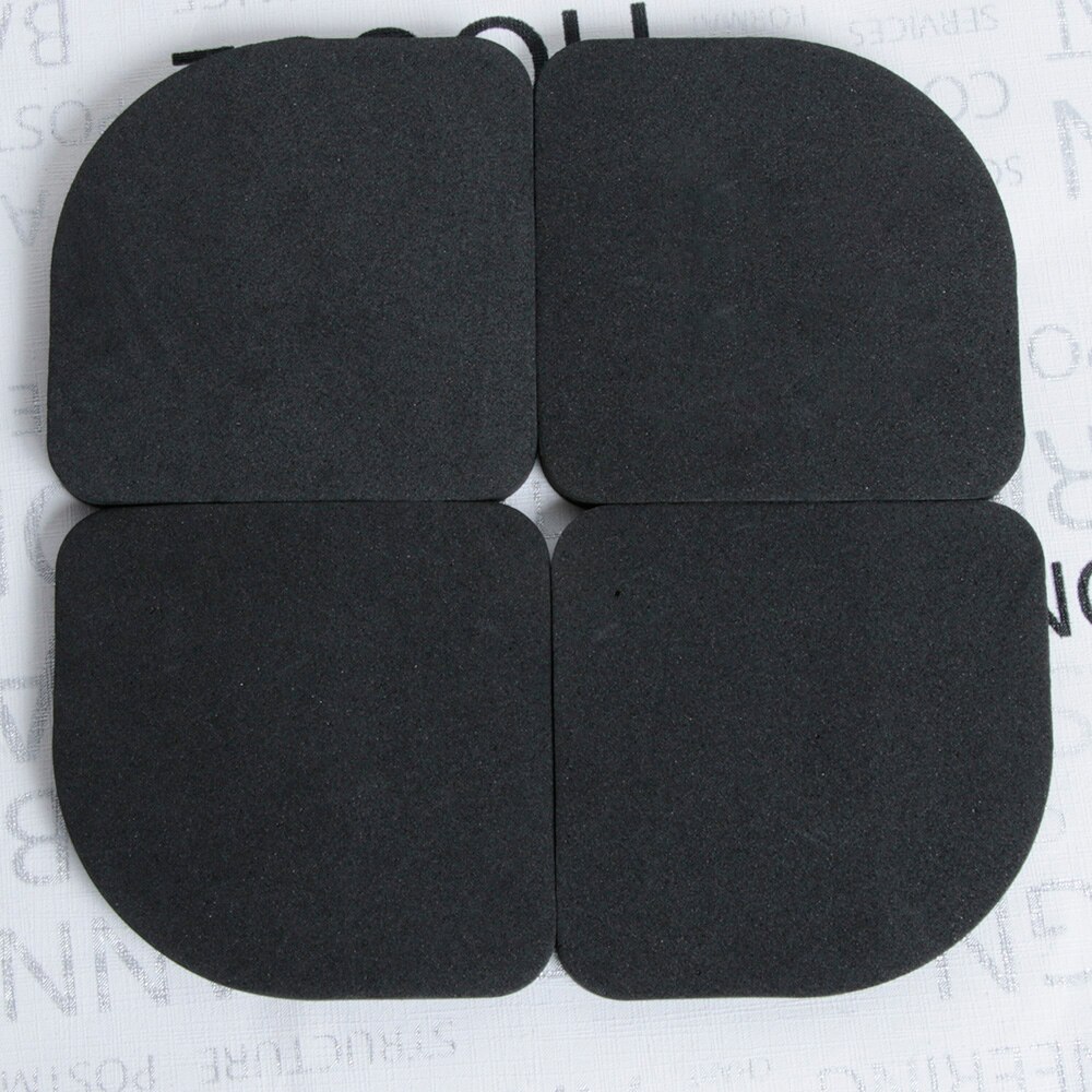 4 Pcs Black EVA Washing Machine Shock Mat Pads Refrigerator Shock Mute Pad Refrigerator Anti-vibration Noise Pad Non-slip Mats