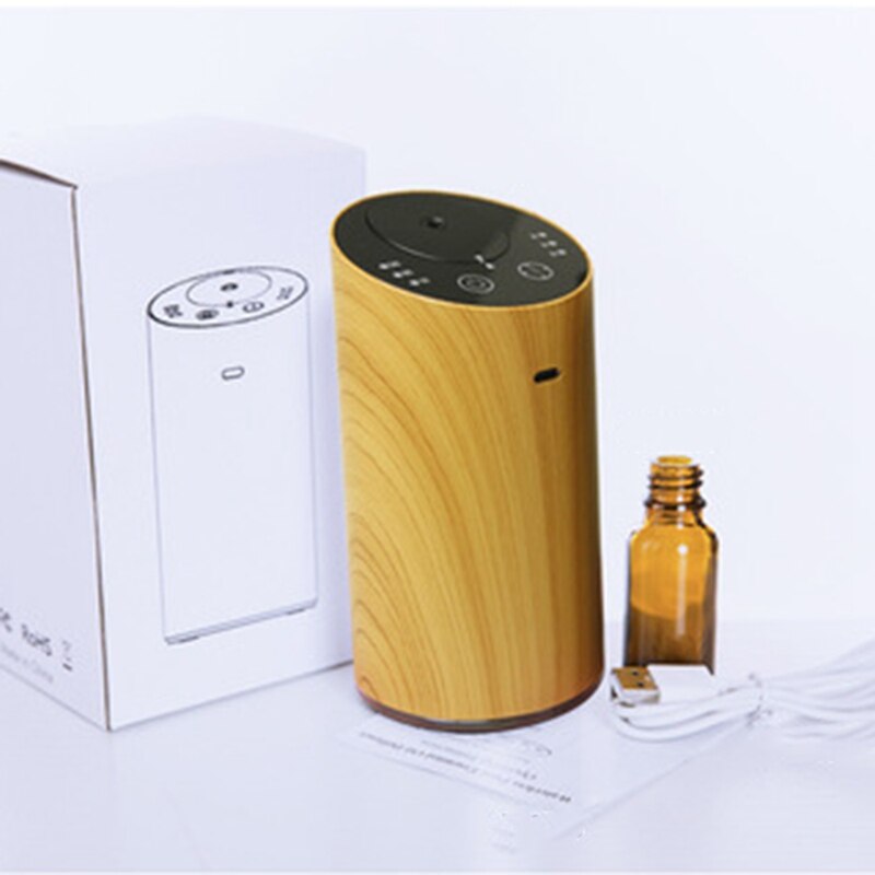 Houtnerf Waterloze Aroma Essentiële Olie Lucht Diffuser Auto Usb Aromatherapie Vernevelaar Oplaadbare Mist Maker