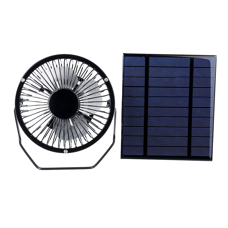 5W USB Solar Exhaust Fan Air Extractor Mini Iron Ventilator Solar Panel Powered Portable Summer Cooling Fan Power Cooler