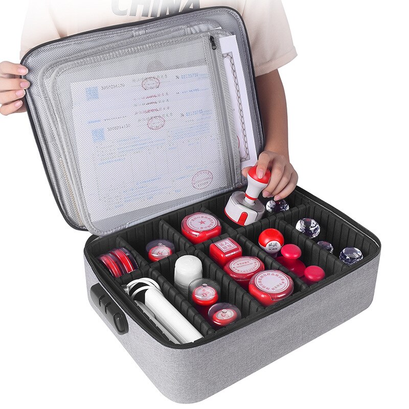 Large Briefcase Document Bag Waterproof Business Official Seal Organizer Files Folder Ticket Card Travel Office Accessories Item