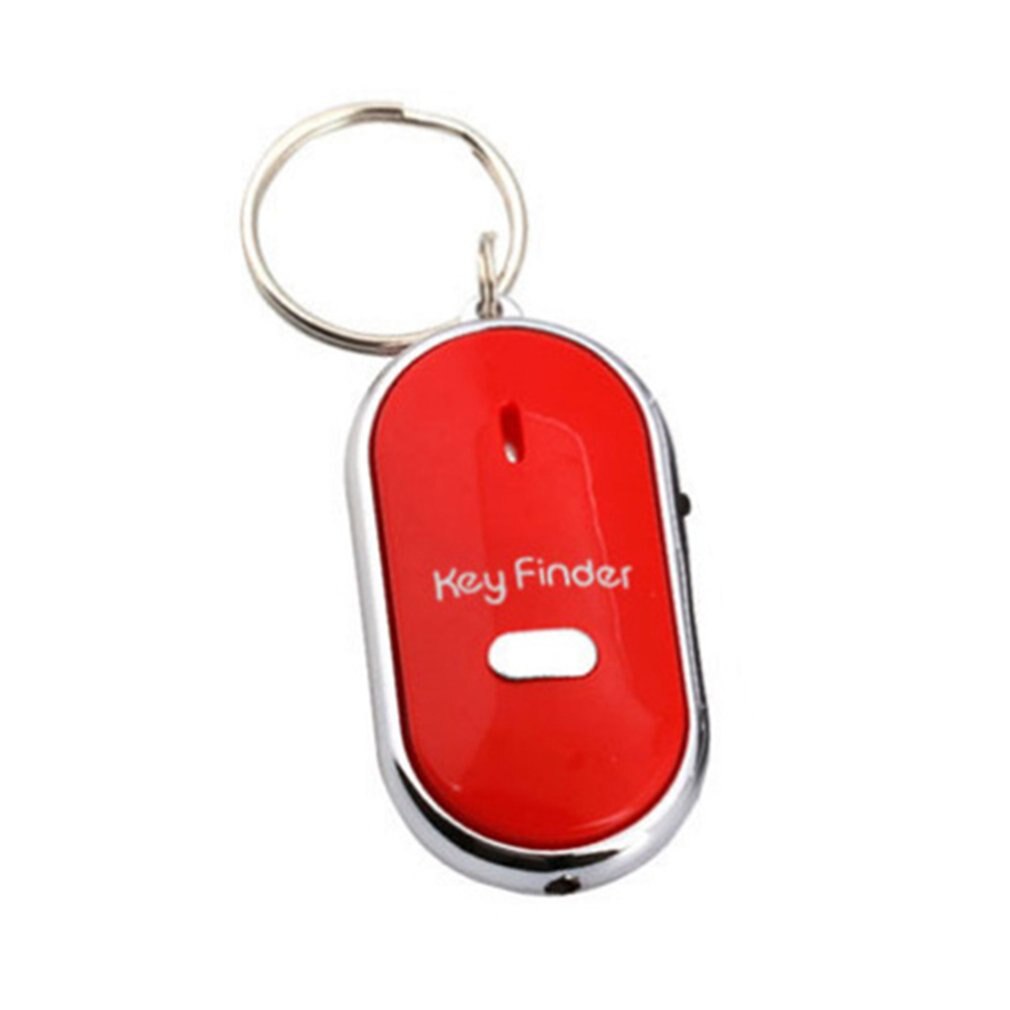 Mini llavero LED localizador de llaves por silbido sonido parpadeante pitido remoto Lost Keyfinder llavero Tracker para niños billetera: Rosa