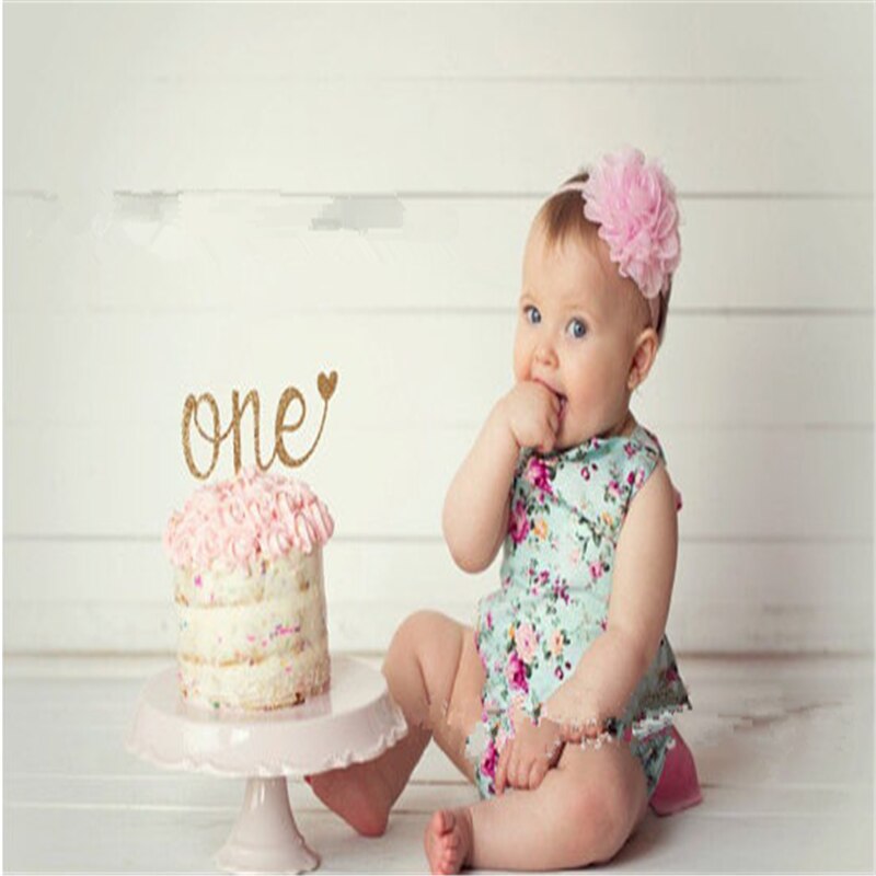 Cakelove 1pcs Glitter Cake Topper One Year 1st First Happy Birthday Party Kids Girls Boys Baby Shower Anniversary Decoration Supplies