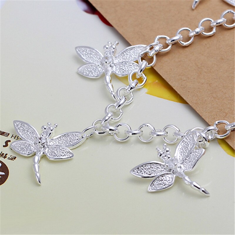 925 Sterling Zilveren Armband Dragonfly Hanger Armband Vrouw Party Charm Jewelry