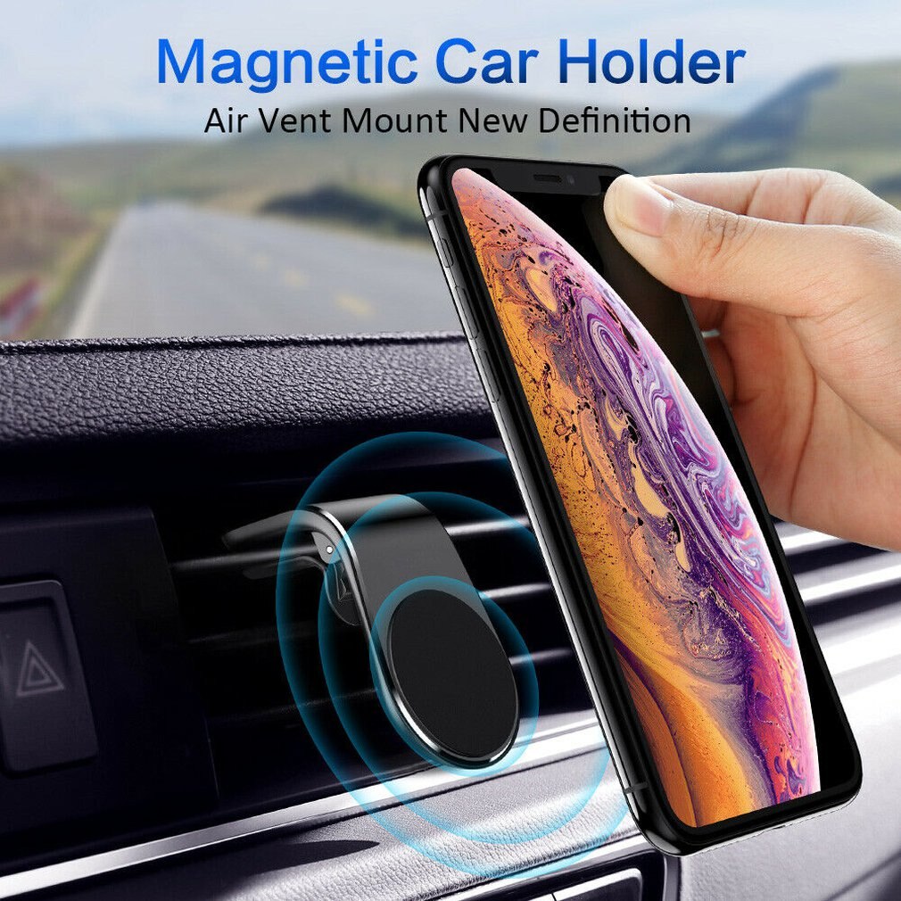 Tideok magnetisk biltelefonholder l form lufthul monteringsstativ i gps mobiltelefon holder