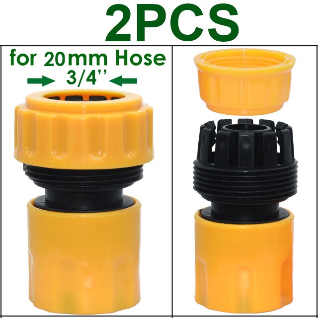KESLA Garden Quick Connector Coupling w/ Shut Off Valve Switch Irrigation Watering 16mm 20mm Hose Pipe Adapter Fittings Repair