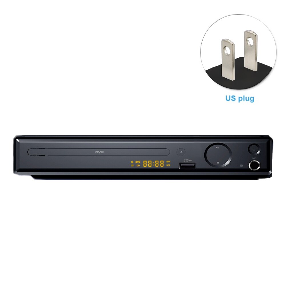 USB HDMI Portable Digital Display CD VCD Easy Use Mic Port DVD Player Mini AV Output Home 4K 1080P SVCD With Remote Control