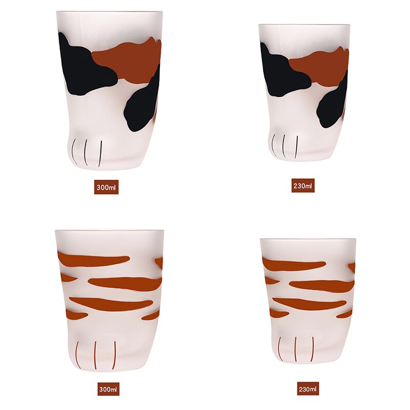 Cartoon Cat Tiger Paws Foot Print Mug Office Coffee Mug Personality Breakfast Milk Porcelain Cup Household Kids Couples Cup