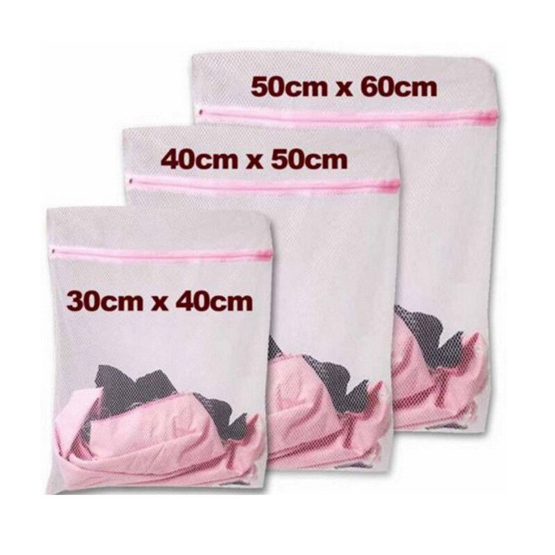 Sac en filet pour lavage, sac à linge pour Machine à laver, sac à linge pour lavage de soutien-gorge sous-vêtements, sacs de panier de Lingerie 3 pièces