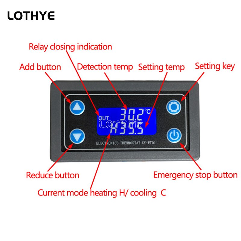 Digitale Thermostaat Temperatuurregelaar Stopcontact 230v 16a Met Sensor Verwarming Koelkast Thermostaat Regelaar