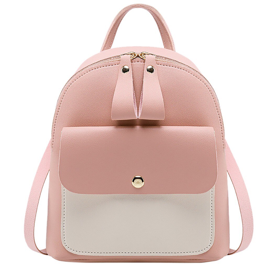 Mini Rugzak Luxe Lady Schouders Kleine Zwarte Rugzak Brief Portemonnee Mobiele Telefoon Mochila Feminina Leuke Zak: D