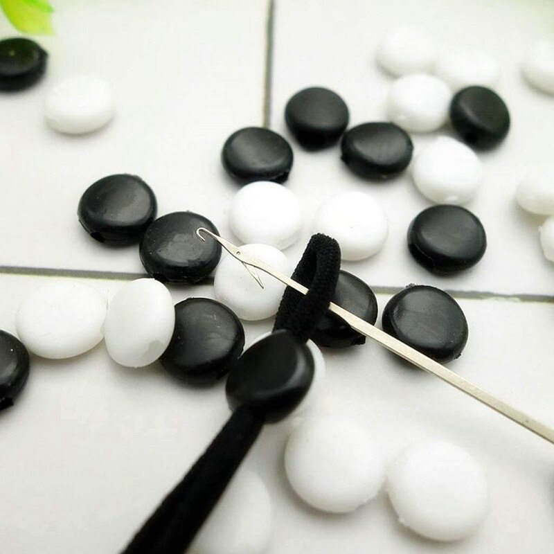 Koord Sloten Siliconen Schakelt Voor Koortjes Elastische Koord Richter Non Slip Stopper (200Pcs Gemengde Verpakking)