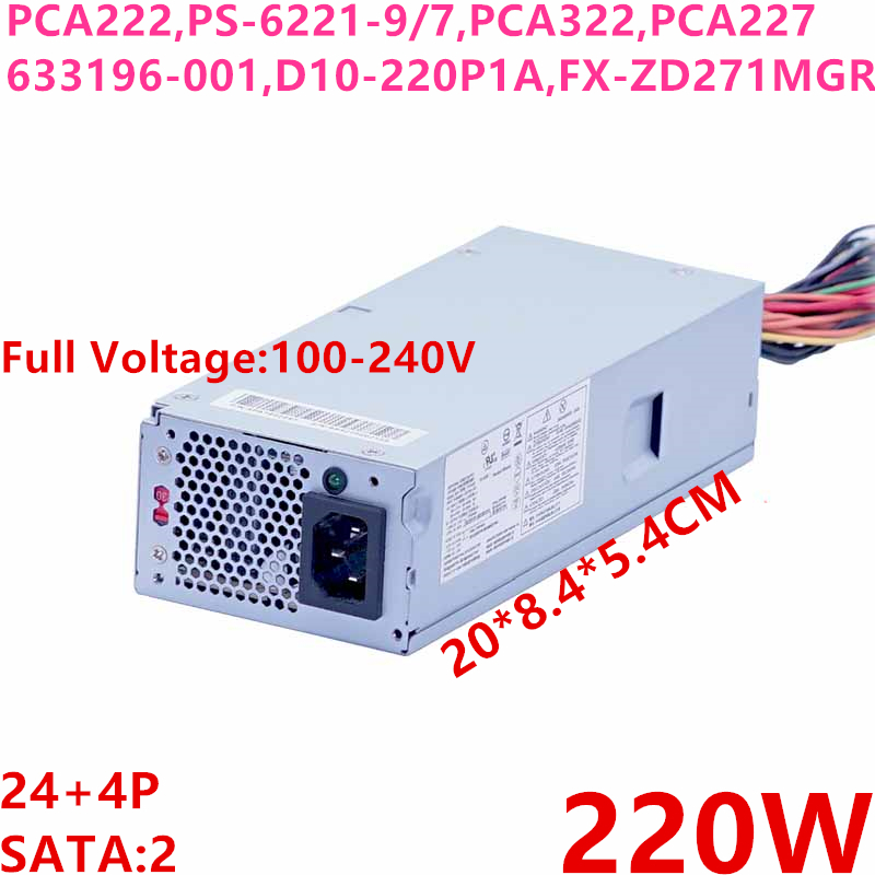 Psu til hp  s5 3330 220 w strømforsyning pca 222 ps-6221-9/7 pca 322 pca 227 633195/633196-001 d10-220 p 1a fh -zd221 mgr fx -zd271 mgr