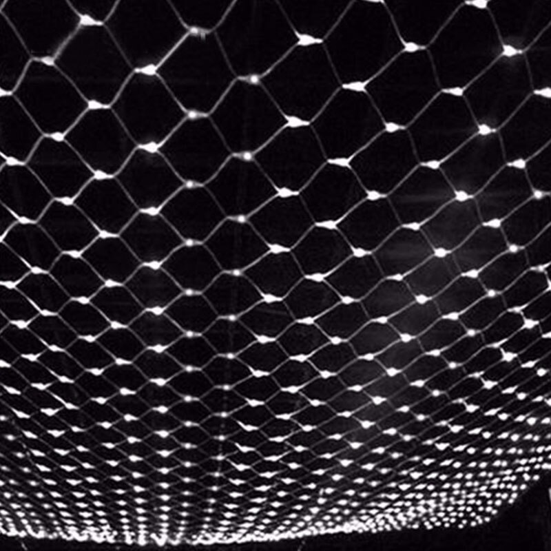 6X4M 3X2M 2X2M Led Net Mesh Fairy String Light Kerst Guirlande gordijn Fairy Light Wedding Party Licht: WHITE / 2mX2m 144LEDs