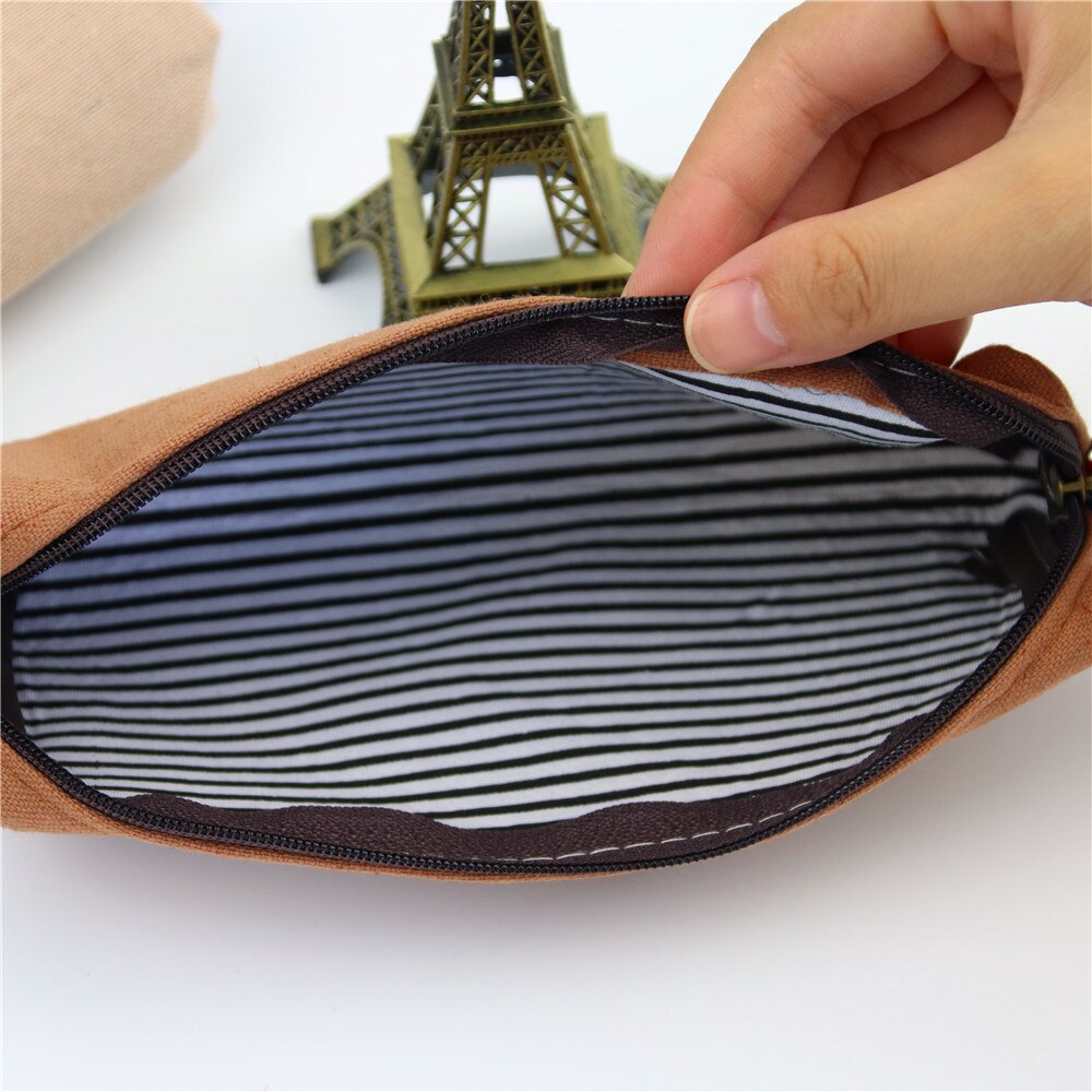 Estuche Retro de lino con torres para lápices, material de escritorio escolar, suministros de oficina, estilo de París para estudiantes, 1 unidad