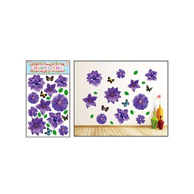 3d vattentäta blommor väggdekor badrum väggdekor dekal avtagbar vardagsrum väggdekoration sovrum väggdekoration: D