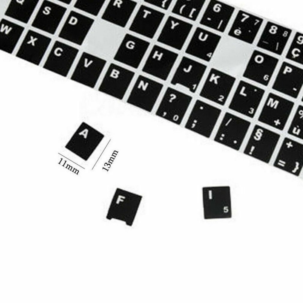 Pegatinas de teclado alemán, letras del alfabeto, pegatina de , cubierta de teclado para portátil, PC de escritorio