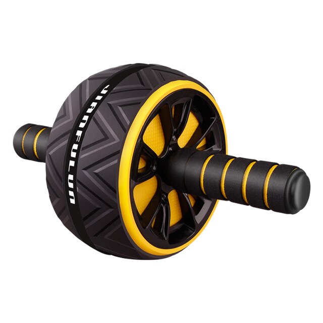 Muscle Exercise Equipment Home Fitness Equipment Double Wheel Abdominal Power Wheel Ab Roller Gym Roller Trainer Training: Yellow black