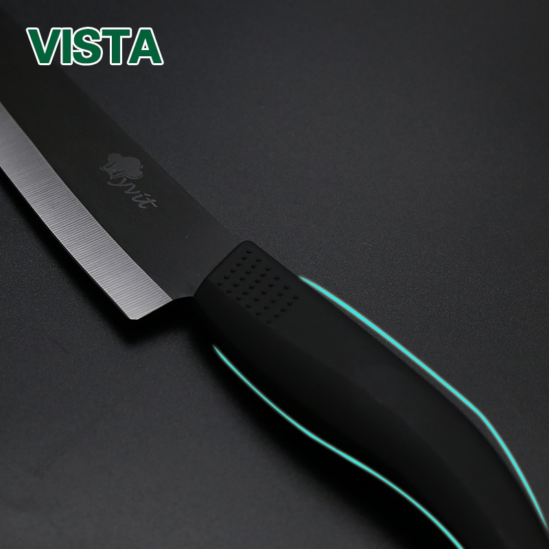 Brödkniv servad tårtkniv svart blad 4 färg 6 tum ergonomiskt handtag keramisk brödkniv matlagningsredskap kökskniv