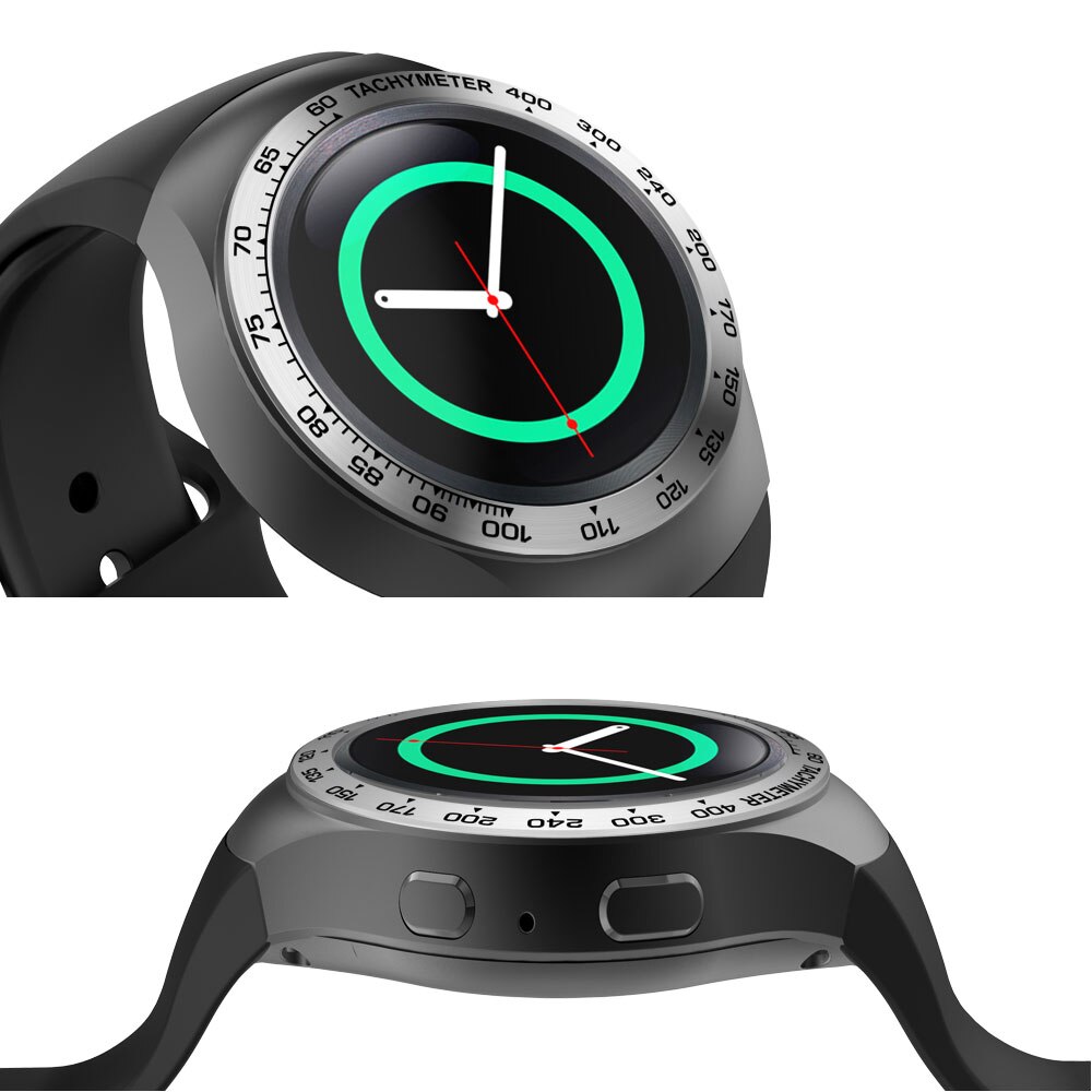 Anillo de bisel clásico de acero inoxidable para Samsung Gear S2 SM-R720, funda de Metal, accesorios de repuesto para reloj inteligente, correas: Silver
