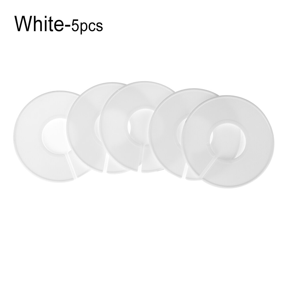 Séparateurs de taille de vêtements, cintres ronds, séparateurs de placard pour magasins de vêtements ou maison, blancs, 5/10 pièces: 5PCS white