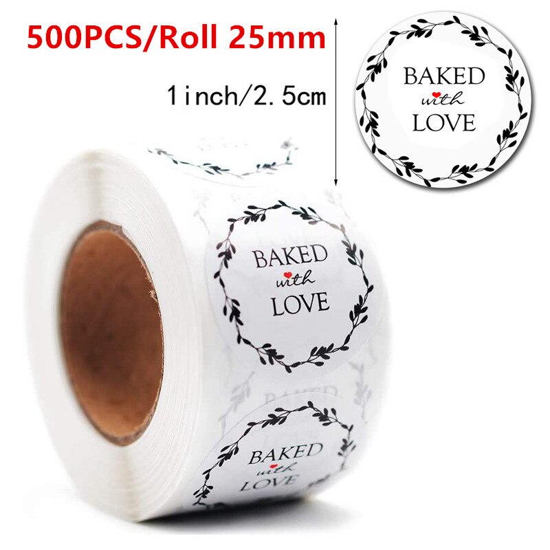500pcs 1 inch Label Stickers Cute Circle Paper Thank You Seal labels For Your Order and Handmade Stationery Stickers: L